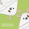 Cuddle Organic Baby Hooded Towel, Dog - Bath Towels - 5