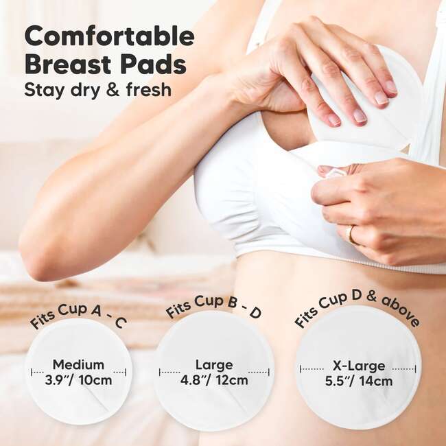 Women’s Comfy Lite Organic Nursing Pads for Breastfeeding, Soft White - Nursing Covers - 3