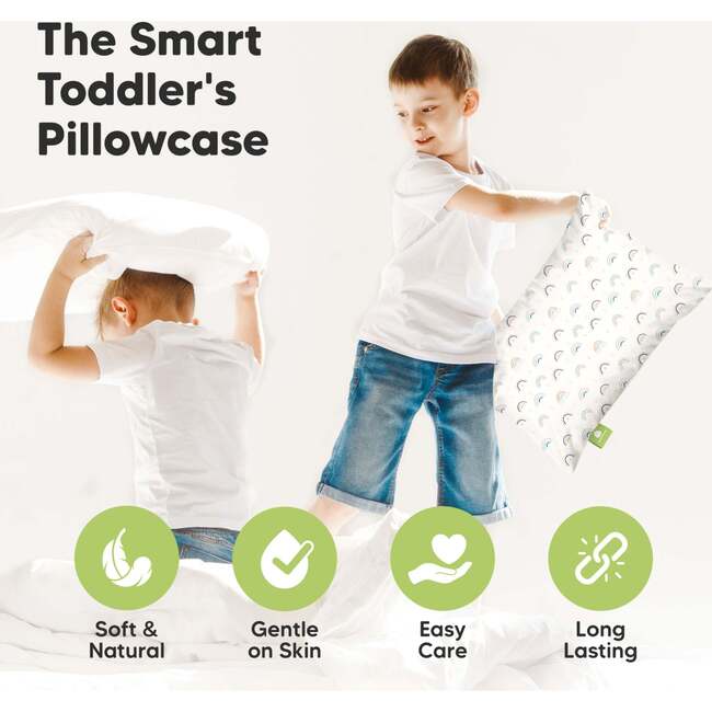 Printed Toddler Pillowcase, Jolly Rainbow - Nursing Pillows - 6
