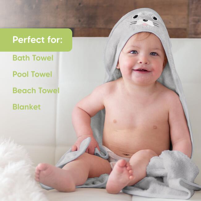 Bamboo Hooded Towel, Seal - Bath Towels - 6
