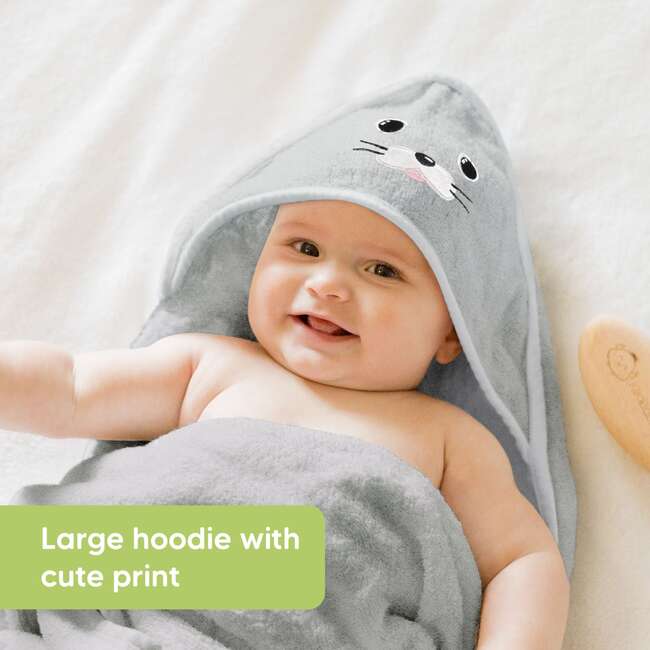 Bamboo Hooded Towel, Seal - Bath Towels - 7