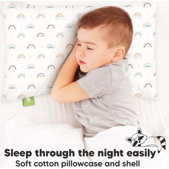 Jumbo Toddler Pillow with Pillowcase, Jolly Rainbow - Nursing Pillows - 7