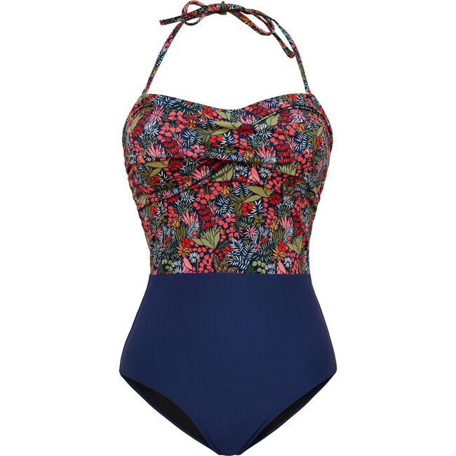Women's Liz One-Piece Swimsuit, Indra/Navy - Hermoza Exclusives ...