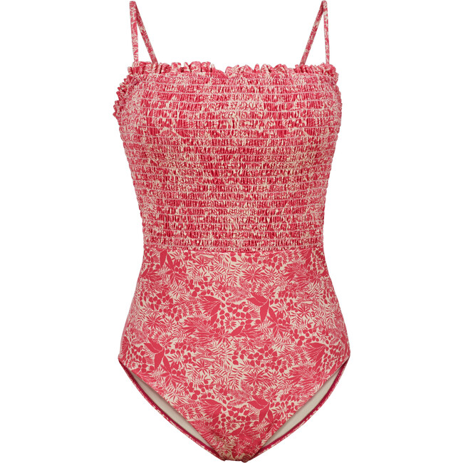 Women's Carrie One-Piece Swimsuit With Spaghetti Straps, Indra Coral
