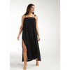 Women's Susanna Cinched Maxi Dress With Side Slit, Black - Dresses - 2