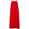 Women's Susanna Cinched Maxi Dress With Side Slit, Red - Dresses - 1 - thumbnail