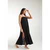Women's Susanna Cinched Maxi Dress With Side Slit, Black - Dresses - 4