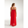 Women's Susanna Cinched Maxi Dress With Side Slit, Red - Dresses - 3