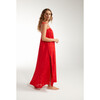 Women's Susanna Cinched Maxi Dress With Side Slit, Red - Dresses - 4