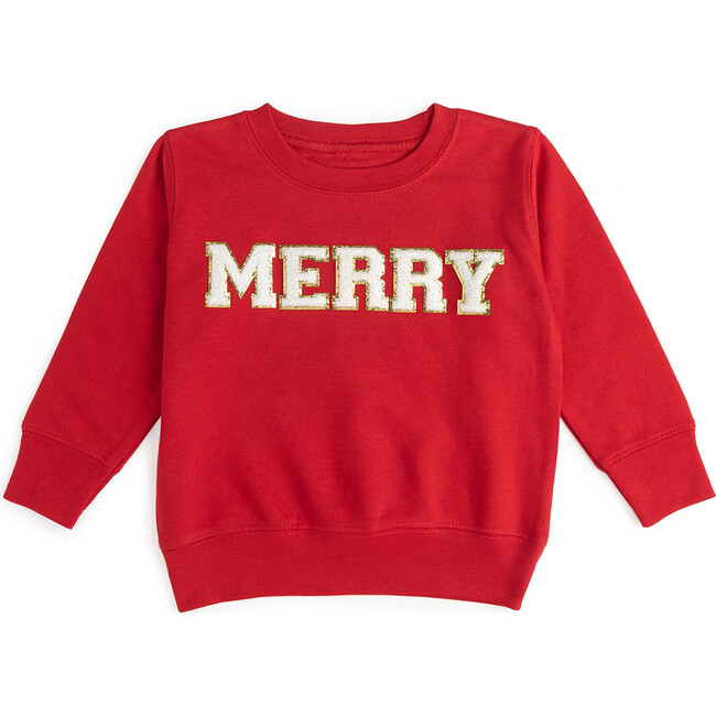 Merry Long Sleeve Sweatshirt, Red