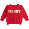 Merry Long Sleeve Sweatshirt, Red - Sweatshirts - 1 - thumbnail