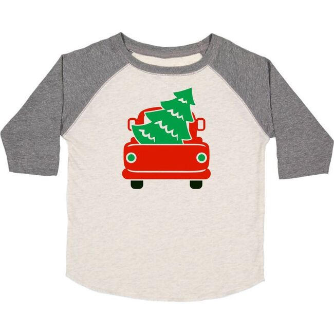 Merry Truck Long Sleeve Shirt, Natural & Heather - Shirts - 1