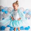 Snow Princess Long Sleeve Shirt, White, Blue & Silver - Shirts - 3
