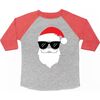 Cool Santa Long Sleeve Shirt, Heather & Red - Shirts - 1 - thumbnail