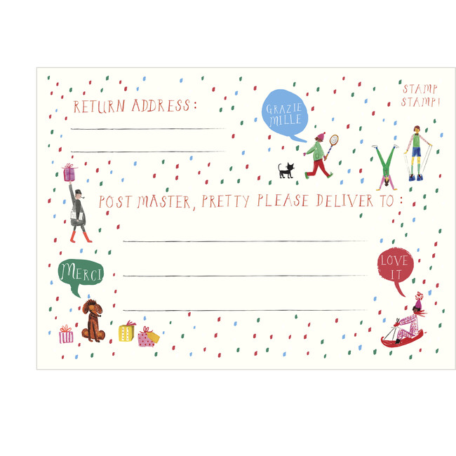 Holiday Easy Peasy Thank Yous, Set of 6 Postcards