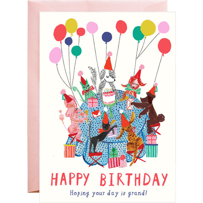 Dog Party Birthday Card