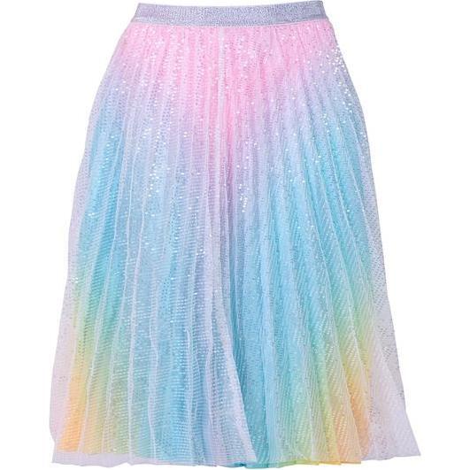Sparkly Rainbow Midi Skirt, Multi - Skirts - 1