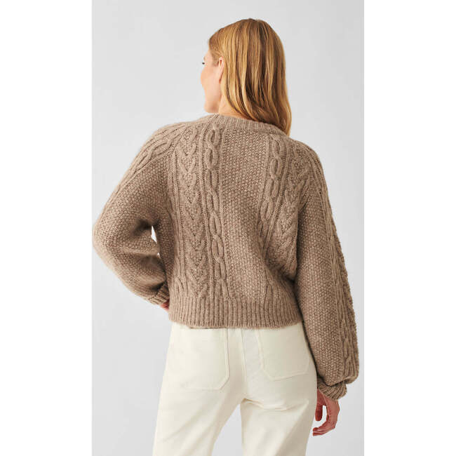 Women's Frost Cropped Cable Pattern Cardigan



, Beige