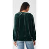 Women's Vintage Silk Velvet Naomi Top



, Green - Blouses - 2