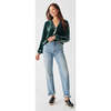 Women's Vintage Silk Velvet Naomi Top



, Green - Blouses - 3