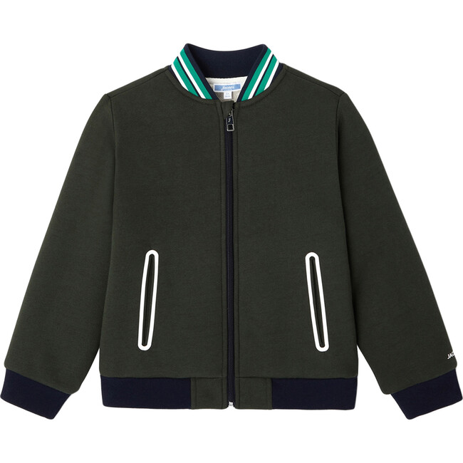 Varsity Jacket, Fir Green - Jackets - 1