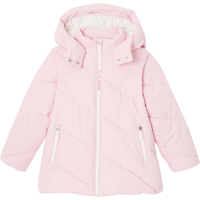 Water-Repellent Down Jacket, Blush Pink