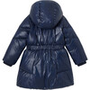 Mid-Length Down Jacket, Navy Blue - Jackets - 2