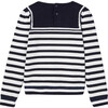 Sailor Sweater, White Navy Blue - Sweaters - 2