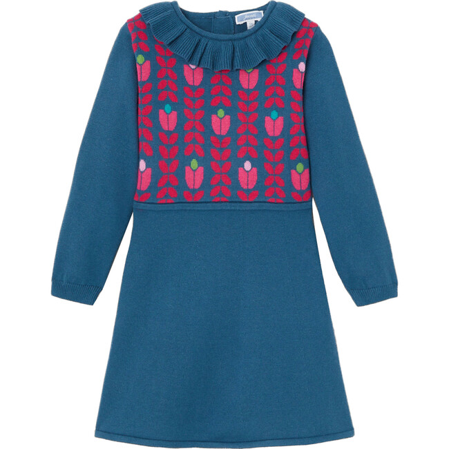 Knit Dress, Blue Multi