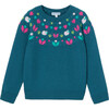 Jacquard Sweater, Spring Blue - Sweaters - 1 - thumbnail