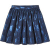 Jacquard Skirt, Navy Blue - Skirts - 1 - thumbnail