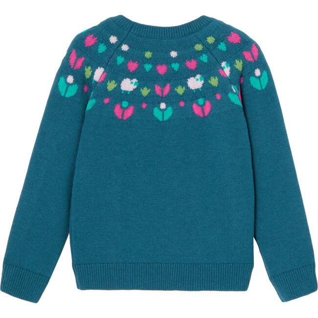 Jacquard Sweater, Spring Blue - Sweaters - 2