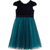 Holiday Long Dress, Navy Blue - Dresses - 1 - thumbnail