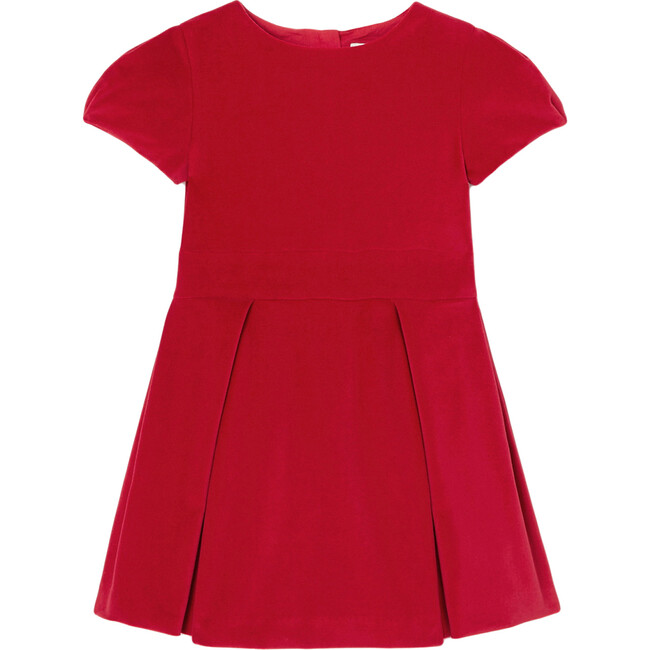 Holiday Velour Dress, Ruby Red