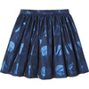 Jacquard Skirt, Navy Blue - Skirts - 2