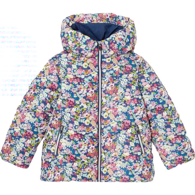 Liberty Print Down Jacket, Pink Multi