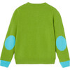 Intarsia Sheep Sweater, Olive Green - Sweaters - 2