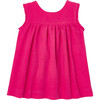 Baby Velour Dress, Geranium - Dresses - 1 - thumbnail