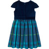 Holiday Dual Fabric Dress, Blue Multi - Dresses - 2