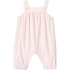 Baby Velour Overalls, Pale Pink - Overalls - 1 - thumbnail