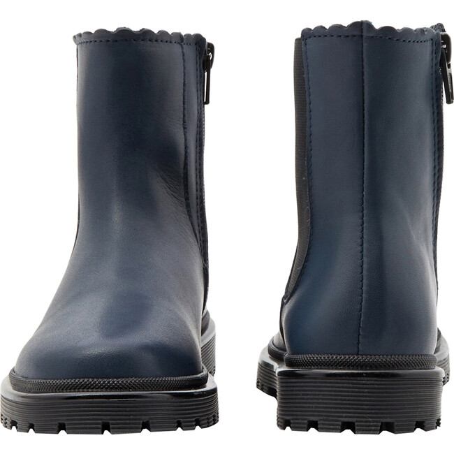 Chelsea Smooth Leather Boots, Navy Blue - Boots - 3