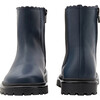 Chelsea Smooth Leather Boots, Navy Blue - Boots - 3
