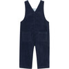 Baby Velour Overalls, Navy Blue - Overalls - 2