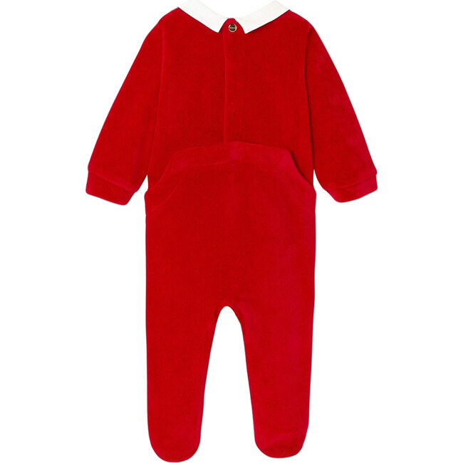 Baby Velour Pajamas, Scarlet Red