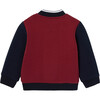 Baby Varsity Jacket, Burgundy - Jackets - 2