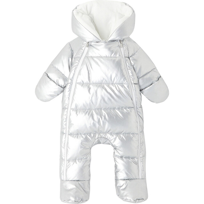 Baby Snowsuit, Silver - Snowsuits - 1