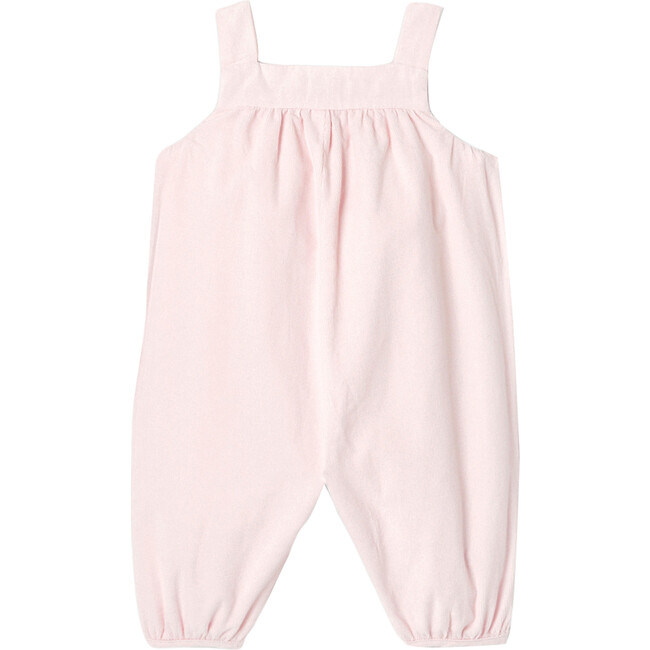 Baby Velour Overalls, Pale Pink