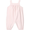 Baby Velour Overalls, Pale Pink - Overalls - 2 - thumbnail