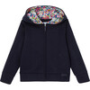 Baby Zip-Up Sweatshirt, Navy Blue - Sweatshirts - 1 - thumbnail