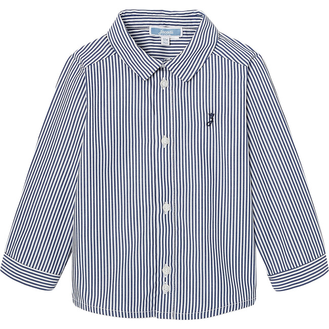 Baby Striped Shirt, White Blue